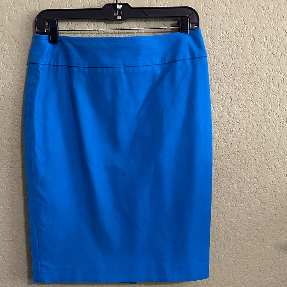 Ann Taylor Bright Blue Pencil Skirt